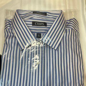 Chaps Men's Striped Dress Shirt 18.5-34/35 NWT
